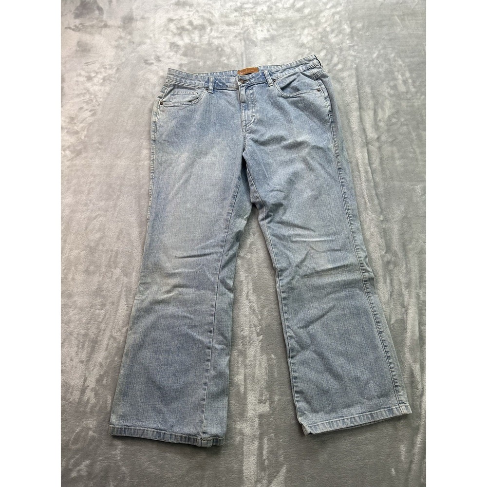 Lee Jeans Y2K Womens Sz 15/16 Petite Light Blue BootCut Mid Rise Western Cowgirl